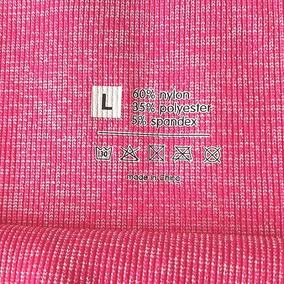 NWT Yoga Work Out Set High-Waisted Leggings Crop Top Pink Size Large - Picture 11 of 16